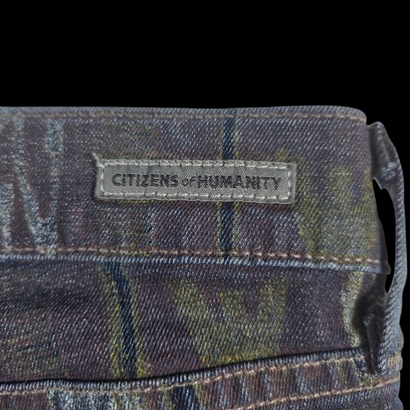 Citizens Of Humanity Avedon Printed Skinny Jeans In Beowolf Size 27 - Picture 6 of 11